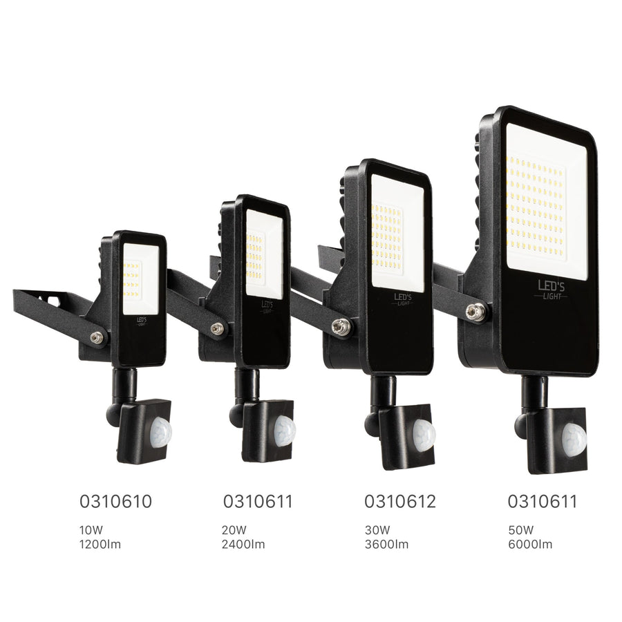 LED's Licht Flutlicht mit Bewegungsmelder 360° - Wasserdicht &amp; Neigbar - 30W - lidstore.shop