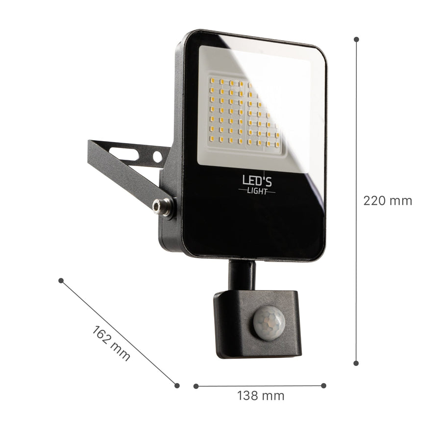 LED's Licht Flutlicht mit Bewegungsmelder 360° - Wasserdicht &amp; Neigbar - 30W - lidstore.shop
