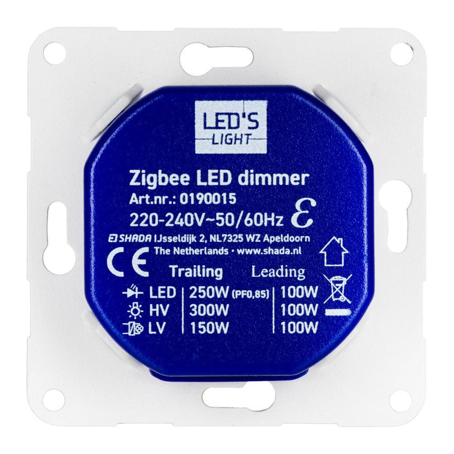 LED's Light Smart Zigbee LED-Dimmer – 300 Watt – Geeignet für Phasenabschnitt- und Phasenanschnittbeleuchtung – Integrierter Dimmer – Universell - lidstore.shop