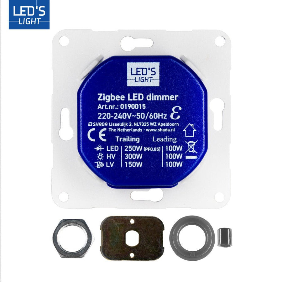 LED's Light Smart Zigbee LED-Dimmer – 300 Watt – Geeignet für Phasenabschnitt- und Phasenanschnittbeleuchtung – Integrierter Dimmer – Universell - lidstore.shop
