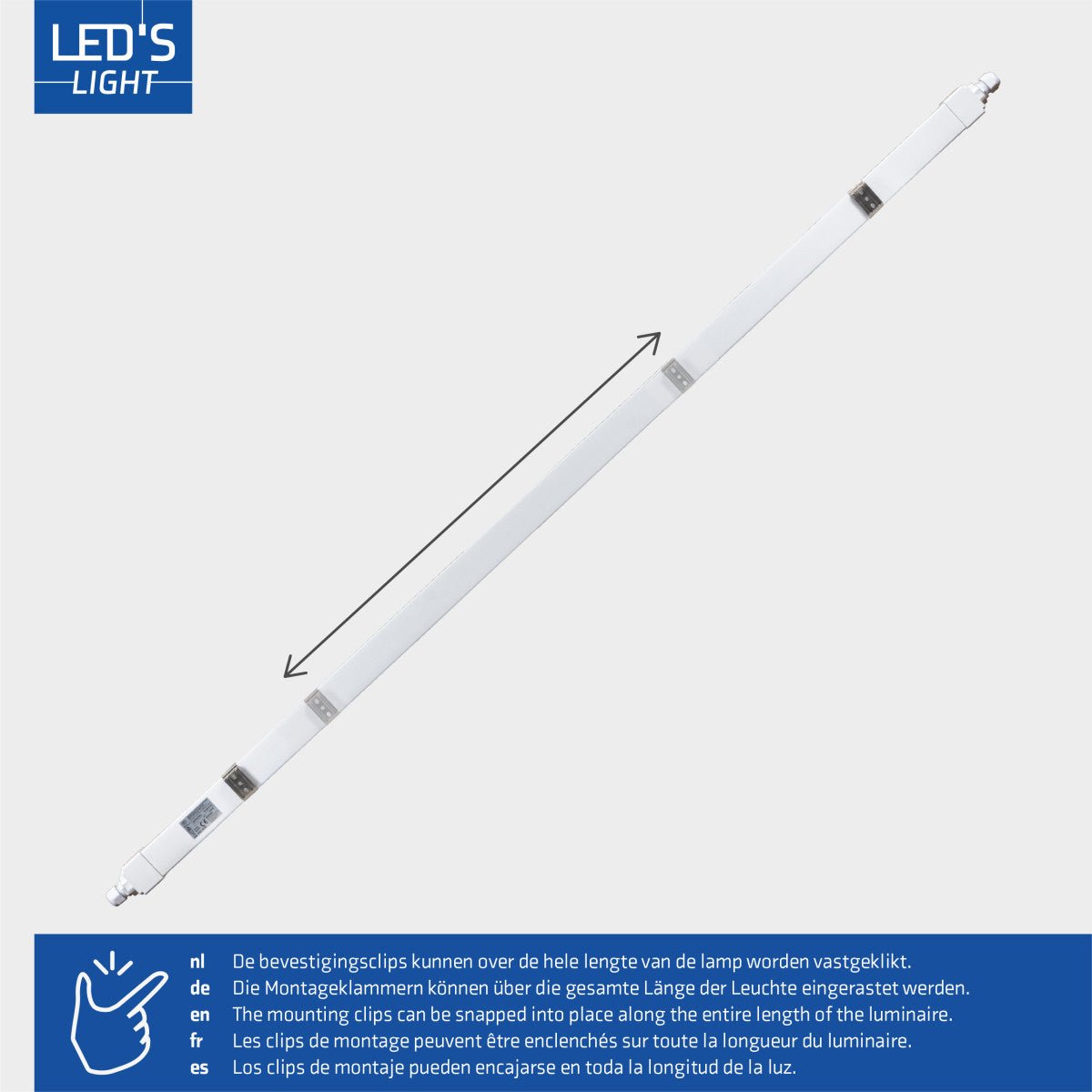 4 PACK - LED's Light TL armatuur met Strip - Koppelbaar - 46W 150cm 5520lm 4000K LED.nl