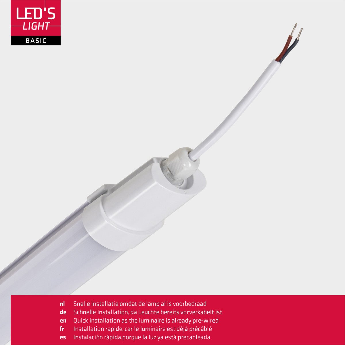 LED's Light TL Licht balk Batten 120 cm - Geschikt voor alle binnen en vochtige ruimtes - 18W - IP65 - IK08 - 1900lm TL verlichting LED.nl