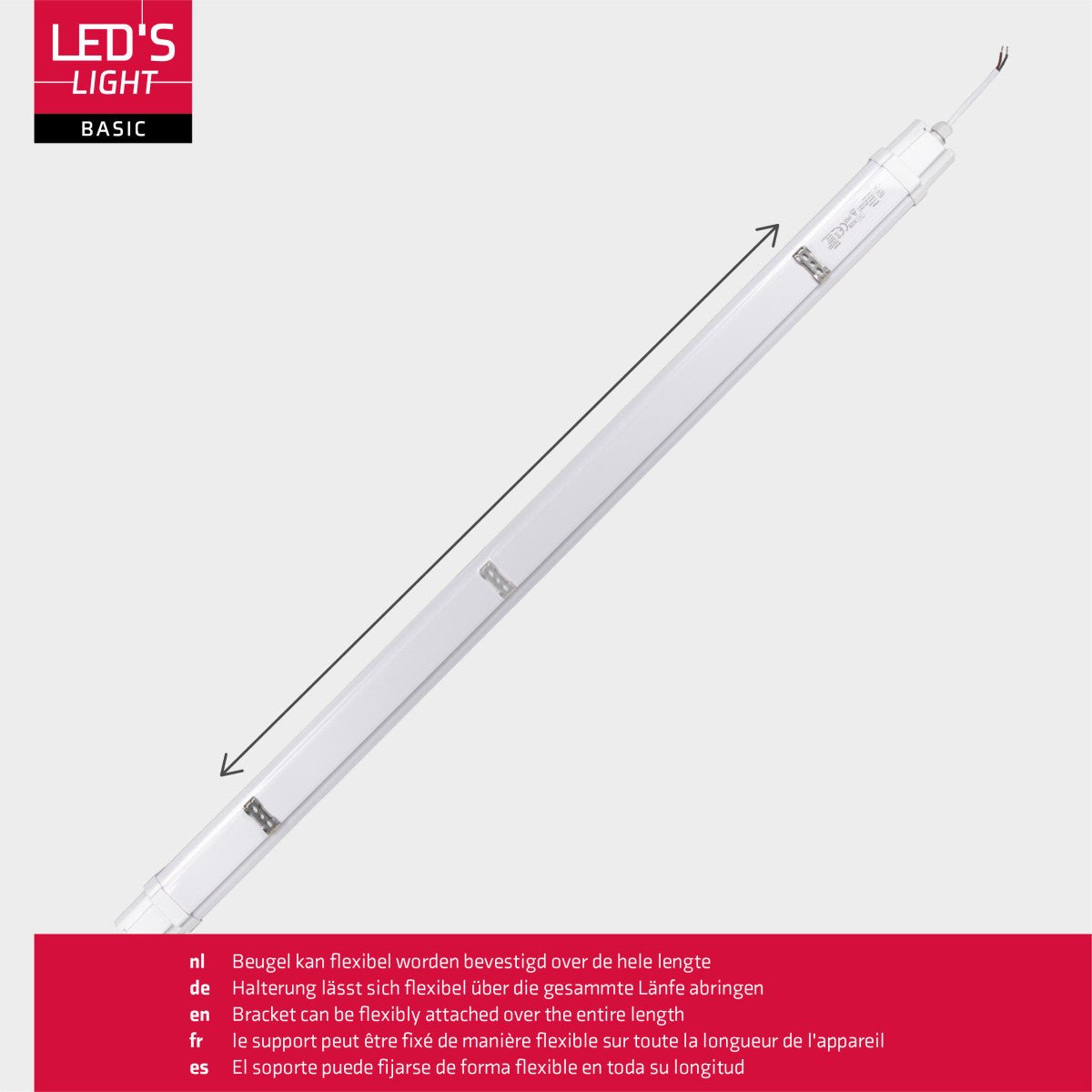 LED's Light TL Licht balk Batten 120 cm - Geschikt voor alle binnen en vochtige ruimtes - 18W - IP65 - IK08 - 1900lm TL verlichting LED.nl