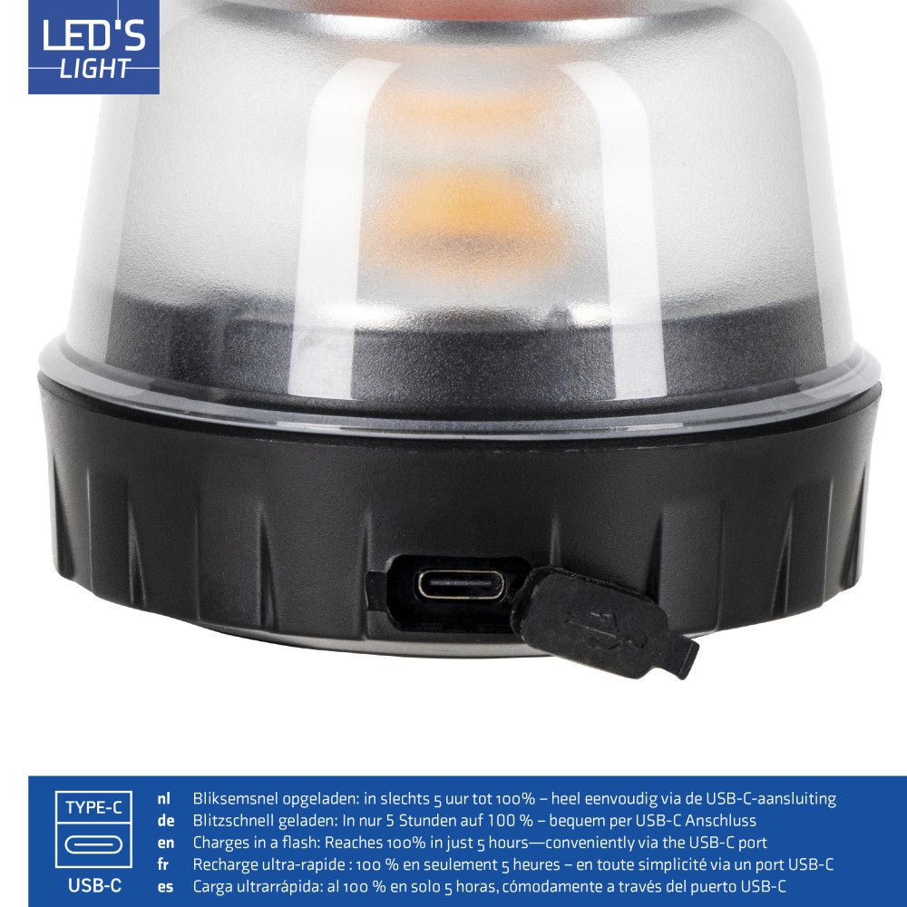 LED's Light WARN-X LED signaal-noodverlichting -5000mAh - IP54 - Amber Noodverlichting LED.nl