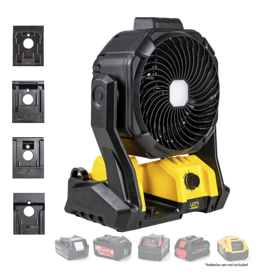 LED's Work 18V Arbeitsleuchte mit Ventilator - 48W 3000lm 5000K - IP20 - lidstore.shop