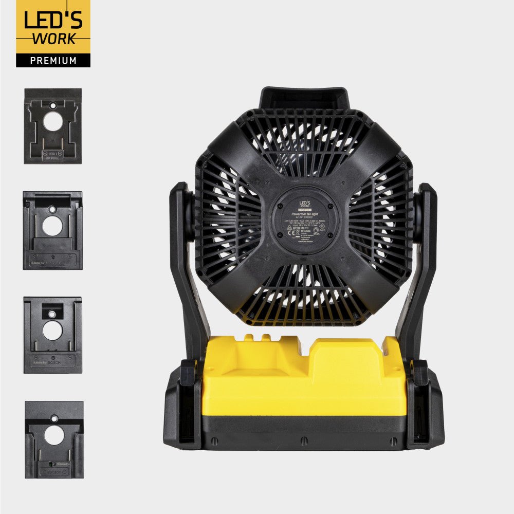LED's Work 18V werklamp met ventilator - 48W 3000lm 5000K - IP20 Werklampen LED.nl