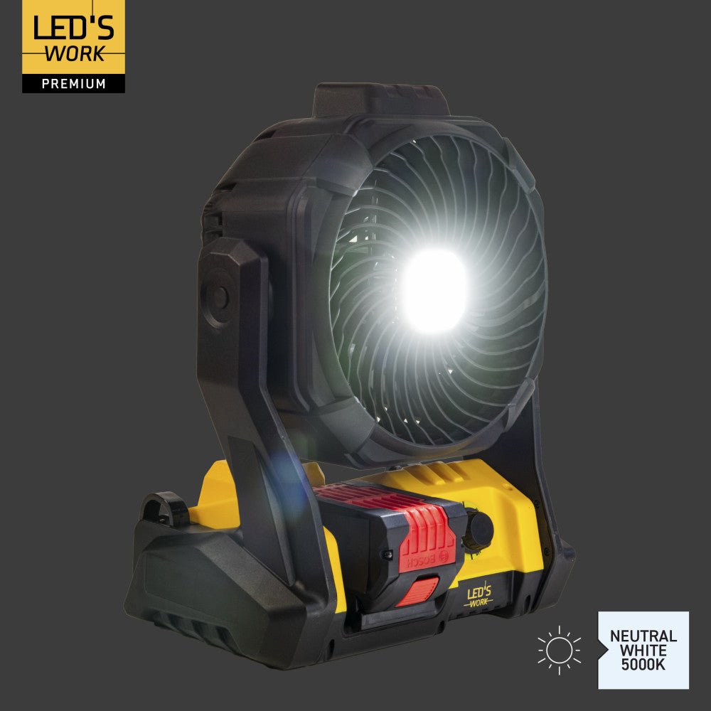 LED's Work 18V werklamp met ventilator - 48W 3000lm 5000K - IP20 Werklampen LED.nl
