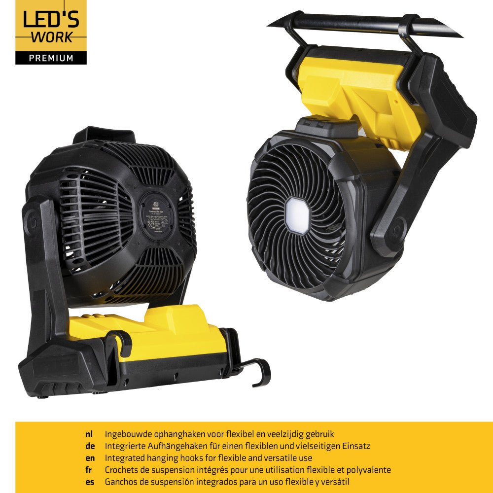 LED's Work 18V werklamp met ventilator - 48W 3000lm 5000K - IP20 Werklampen LED.nl