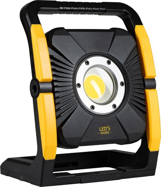 LED's Work 18V Acculamp Werklamp - Incl Adapters - LED Werklamp 5000lm – Klasse 3 • IP54 • IK08 • Dimbaar • Compatibel met Makita, Bosch, DeWalt & Metabo Bouwlampen LED.nl