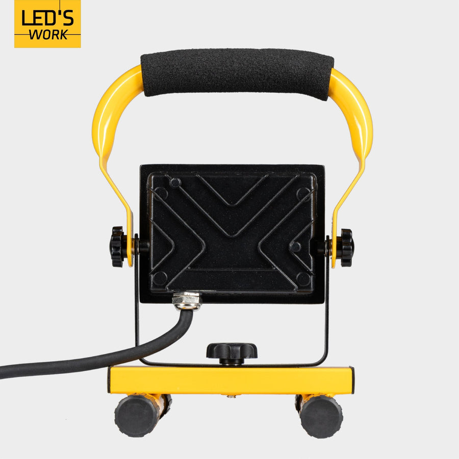 LED-Arbeitsleuchte 2000 – Verstellbare Halterung – Wasserdicht (IP65) – Schwarz/Gelb – Kabelgebunden - lidstore.shop