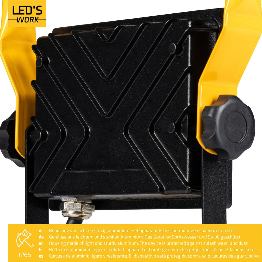 LED's Work Construction Lamp 3100 - Verstellbare Halterung - Wasserdicht (IP65) - Schwarz Gelb - lidstore.shop