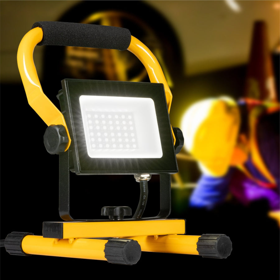 LED's Work Construction Lamp 3100 - Verstellbare Halterung - Wasserdicht (IP65) - Schwarz Gelb - lidstore.shop