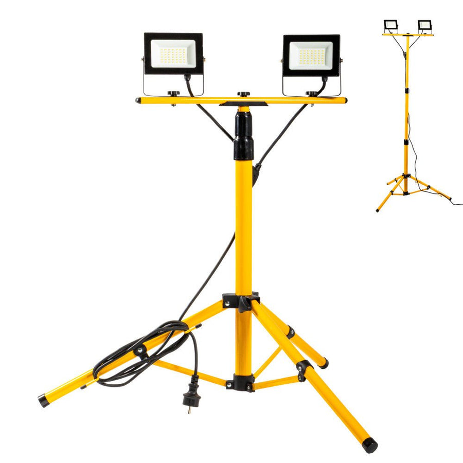 LED-Baustellenleuchte/Stativ-Baustellenleuchte (2 × 20 W, 4800 lm, 4000 K) - lidstore.shop
