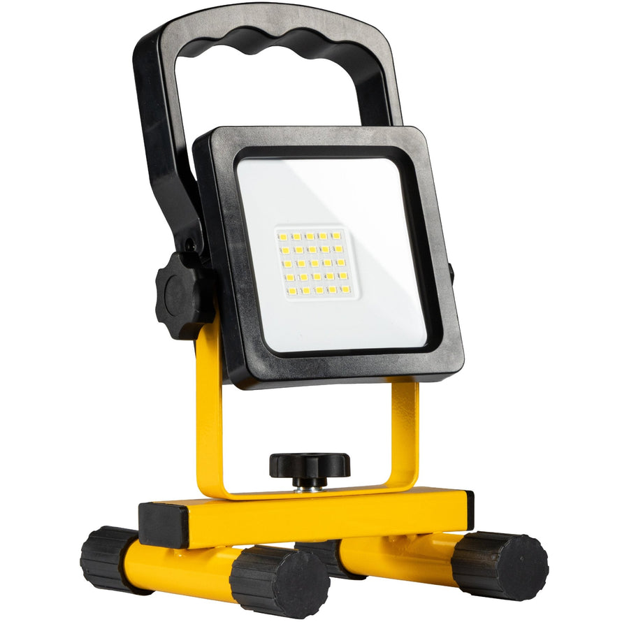 LED's Work wireless LED Construction lamp on battery 1200 - Rechargeable and tiltable - Black yellow - LED.nl