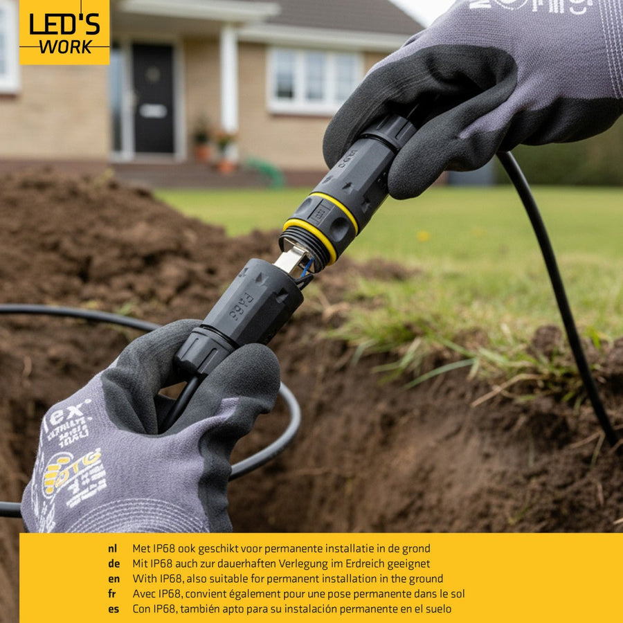 LEDs, Ethernet-Anschluss, RJ45-Stecker, I-Form – CAT6A – Ø 4,5–7,5 mm Kabel – IP68 - lidstore.shop