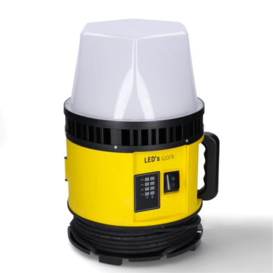 LED-Arbeitsleuchte 18V HybridPro, 12000 lm – 360°-Licht – batterie- und netzbetrieben – 80 W – Schutzart IP55 und robust getestet - lidstore.shop