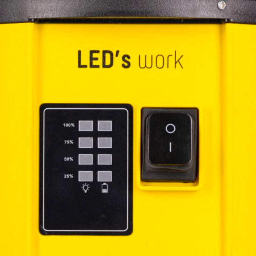 LED-Arbeitsleuchte 18V HybridPro, 12000 lm – 360°-Licht – batterie- und netzbetrieben – 80 W – Schutzart IP55 und robust getestet - lidstore.shop
