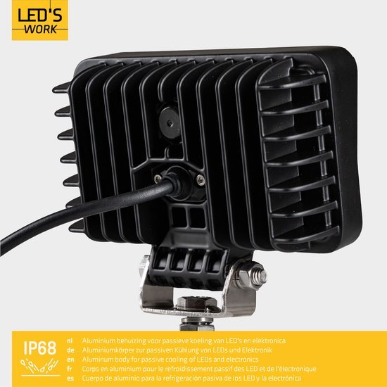 LED's Arbeitsscheinwerfer für Fahrzeuge - Geeignet für Traktor, LKW, Auto, Bus und Schiff - 45W - lidstore.shop