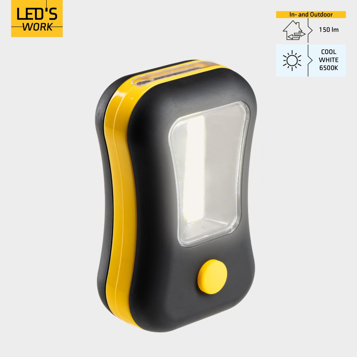 LED's Work MINI Werklamp op batterijen - Draadloos - Werkt op 3 AAA batterijen Bouwlampen Led.nl