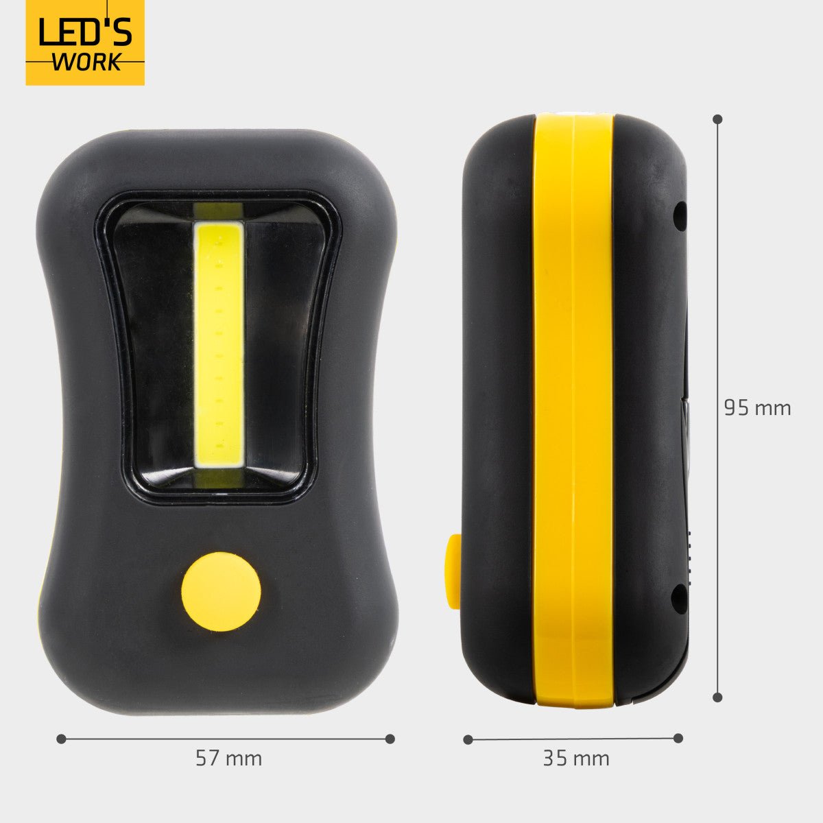LED's Work MINI Werklamp op batterijen - Draadloos - Werkt op 3 AAA batterijen Bouwlampen Led.nl