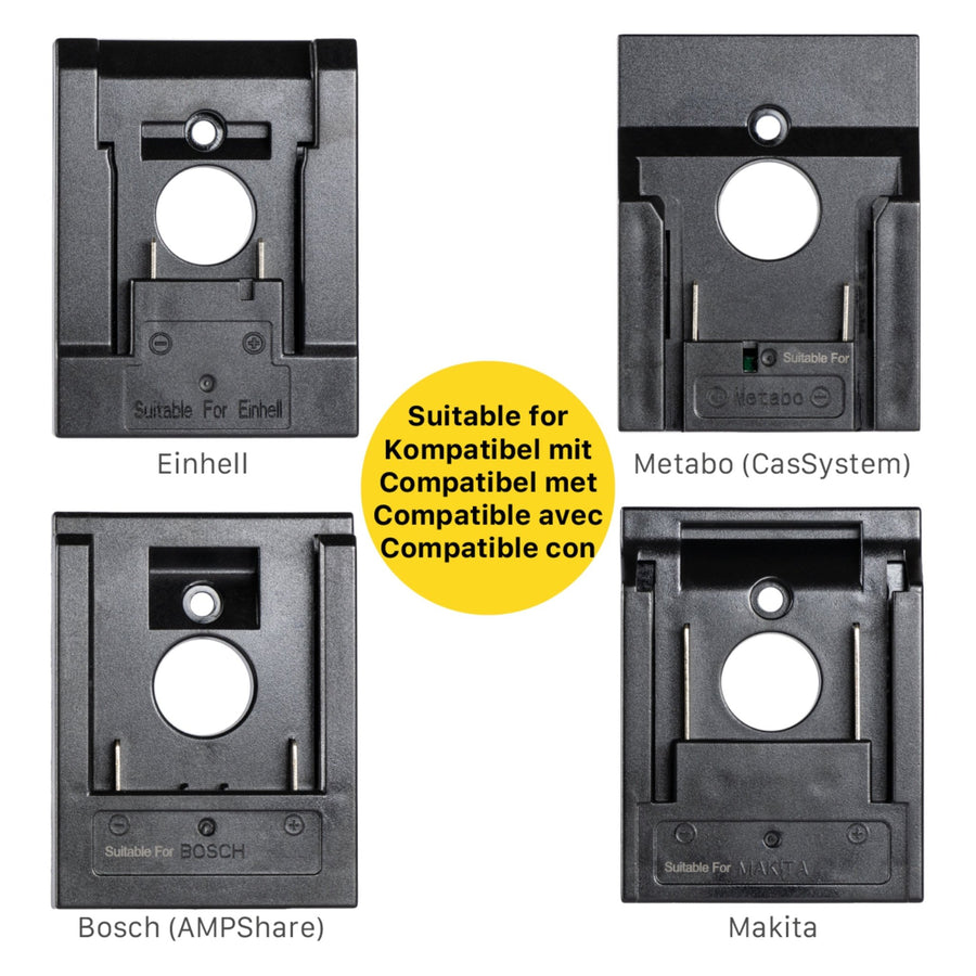 LED's Work Rechargeable 18V Construction Lamp - Works on 18V batteries - 3 steps dimmable - LED.nl