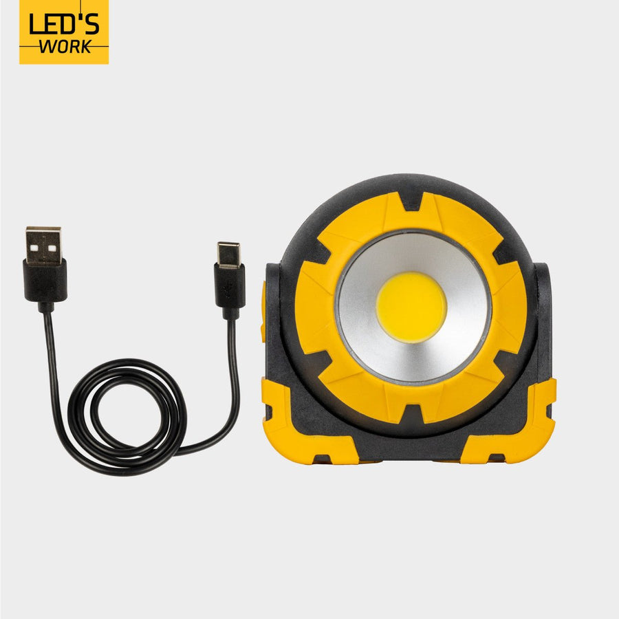 Wiederaufladbare LED-Arbeitsleuchte von LED's Work – Leistungsstarke, kabellose 800-Lumen-Arbeits- und Notleuchte - lidstore.shop
