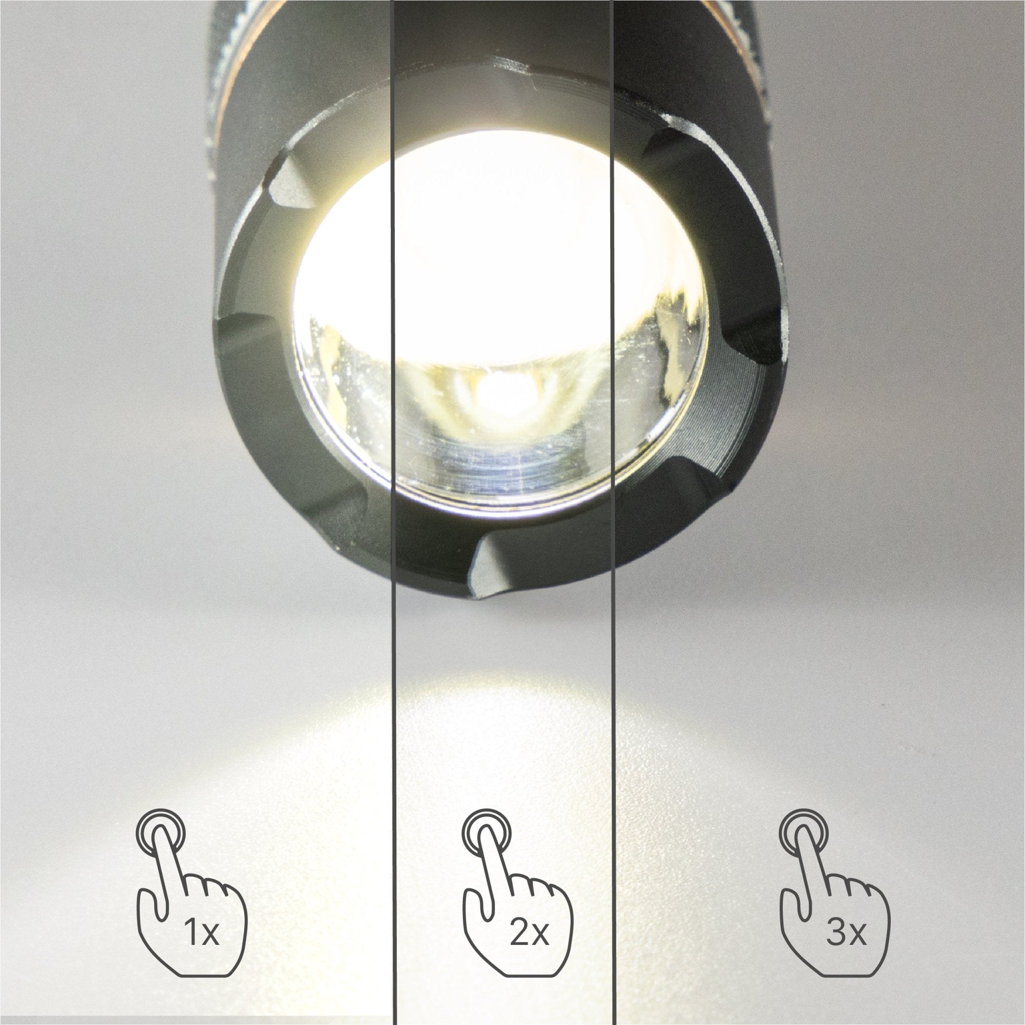 LED's Work Oplaadbare LED Zaklamp - 450 Lumen - IPX7 Waterdicht - Met 3 lichtstanden LED.nl