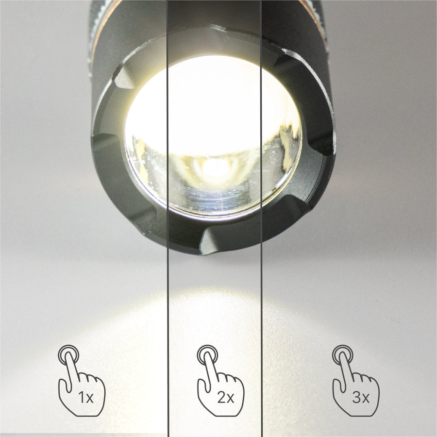 LED's Work Rechargeable LED Flashlight - 450 Lumen - IPX7 Waterproof - With 3 Light Modes - LED.nl