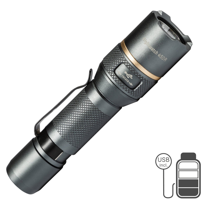 LED's Work Rechargeable LED Flashlight - 450 Lumen - IPX7 Waterproof - With 3 Light Modes - LED.nl