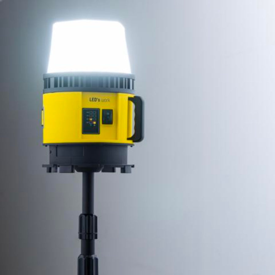 LED's Work Portable LED Construction Lamp 6000 - Universal rechargeable with 18V battery - 60W  - LED.nl