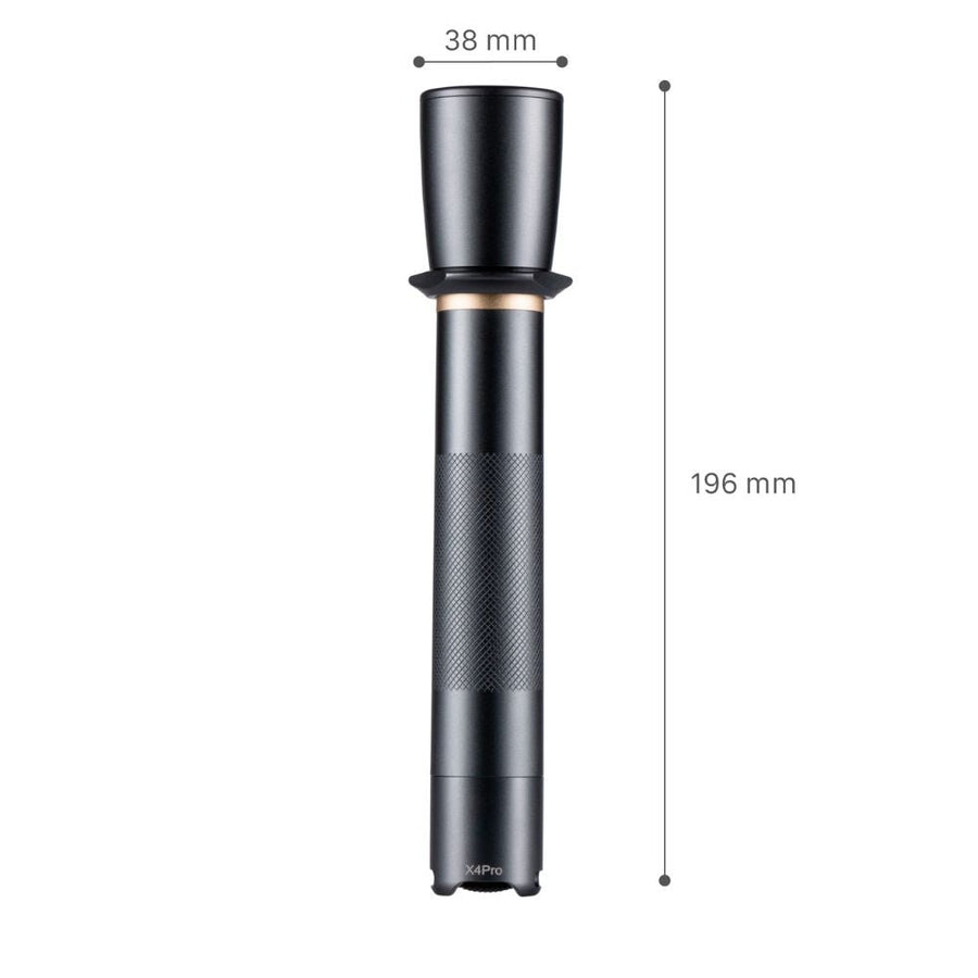 LED's Work Flashlight on Batteries (6x AAA) - 900 lumens - IPX4 Splashproof - Dimmable in 3 settings - LED.nl