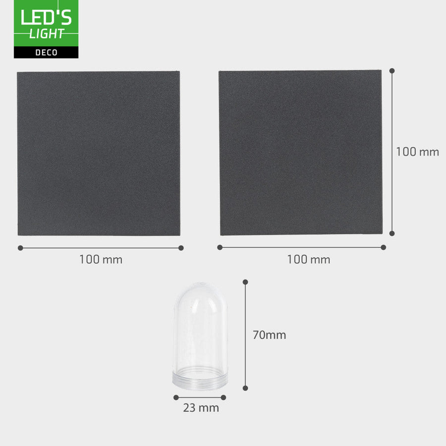 Lumo Cube Anthrazit – Wandleuchte ohne Leuchtmittel – ohne 1xG9 – IP65 - lidstore.shop