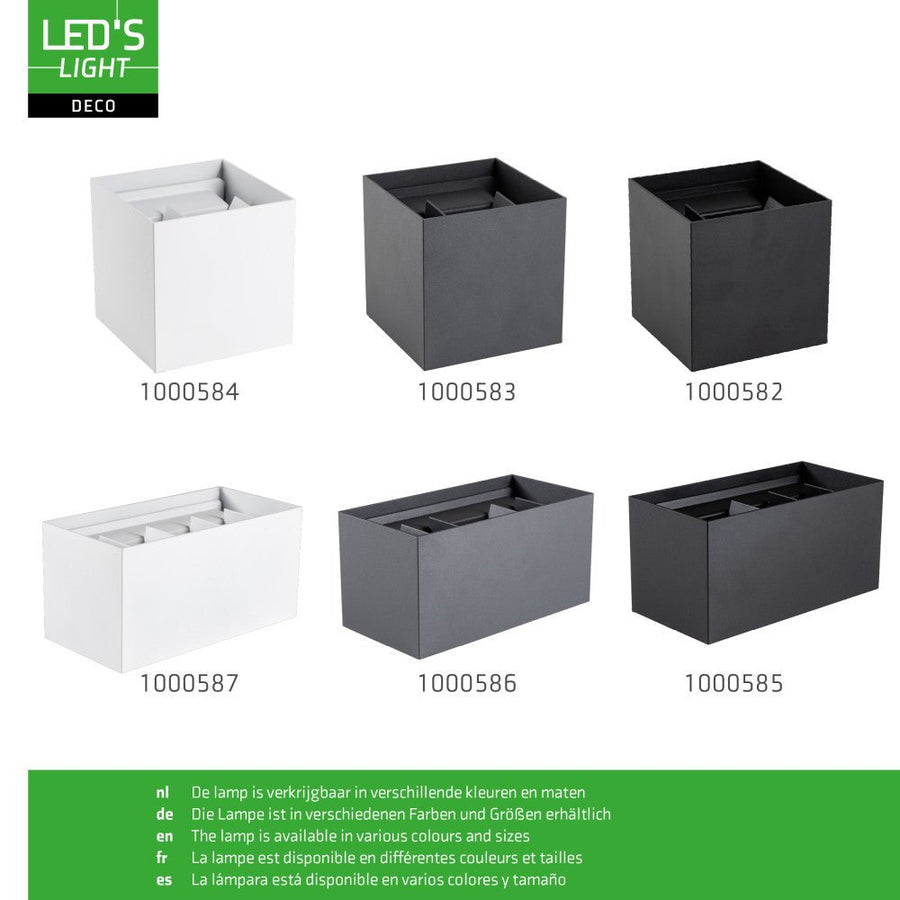 Lumo Cube Anthrazit – Wandleuchte ohne Leuchtmittel – ohne 1xG9 – IP65 - lidstore.shop