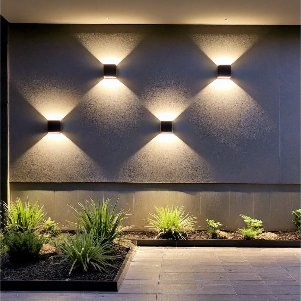 Lumo Cube Antraciet - Wandarmatuur zonder lichtbron - Excl 1xG9 - IP65 Wandlampen LED.nl