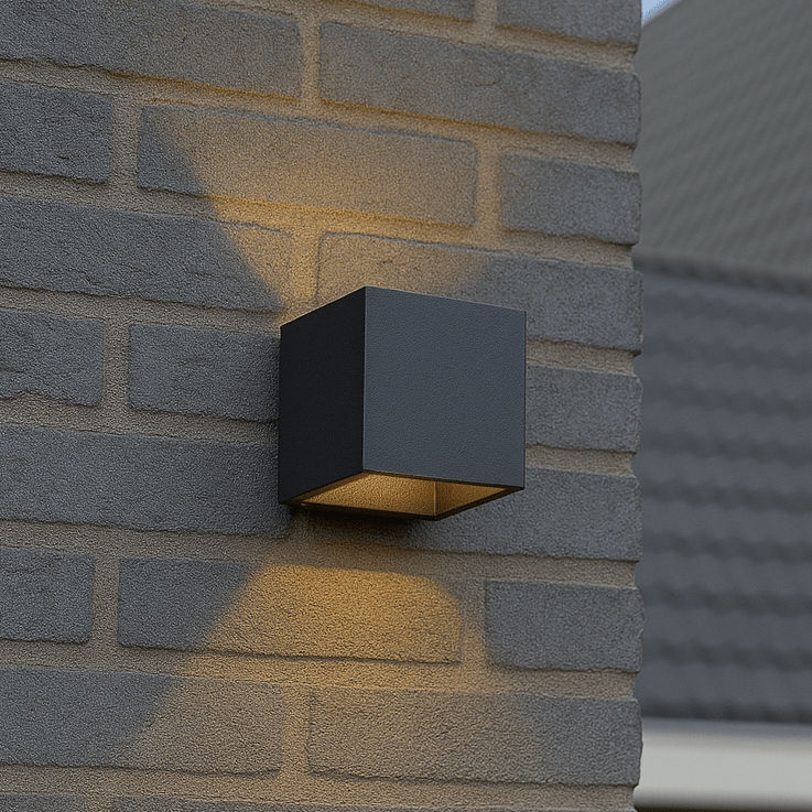 Lumo Cube Anthrazit – Wandleuchte ohne Leuchtmittel – ohne 1xG9 – IP65 - lidstore.shop