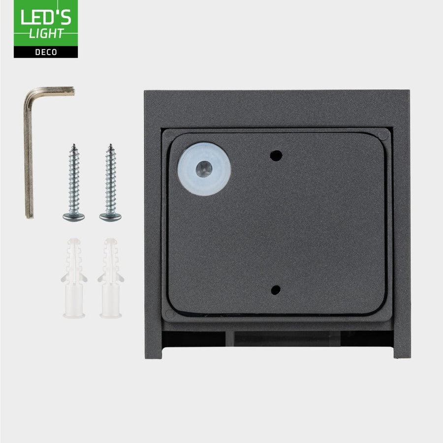 Lumo Cube Anthrazit – Wandleuchte ohne Leuchtmittel – ohne 1xG9 – IP65 - lidstore.shop