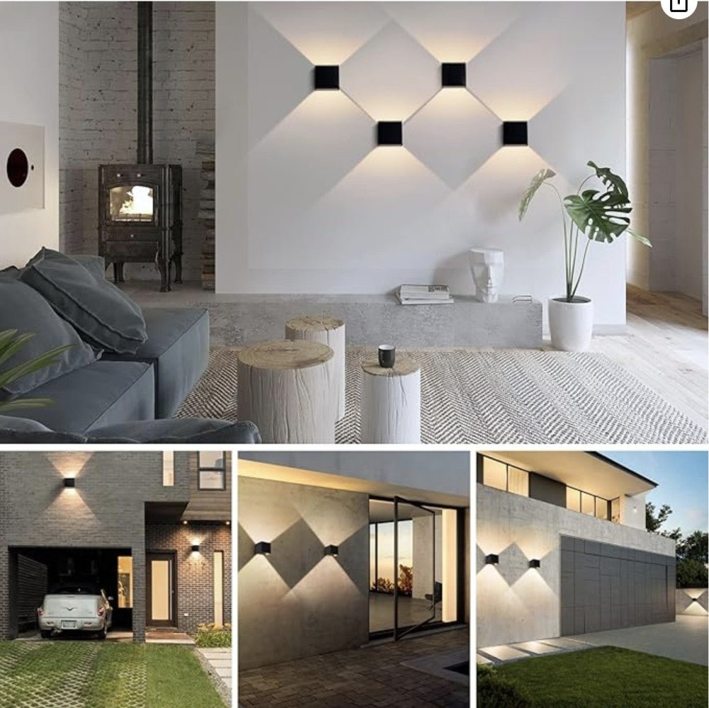 Lumo Cube Zwart - Wandarmatuur zonder lichtbron - Excl 1xG9 - IP65 Wandlampen LED.nl