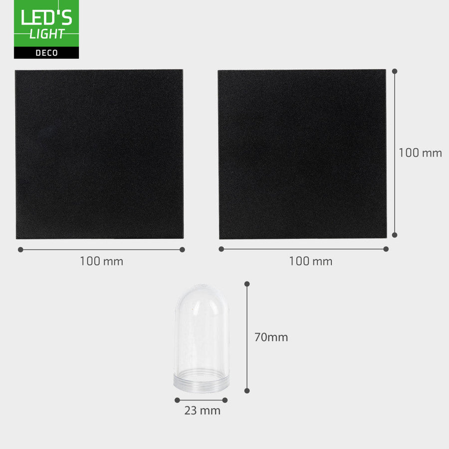 Lumo Cube Black – Wandleuchte ohne Leuchtmittel – ohne 1xG9 – IP65 - lidstore.shop