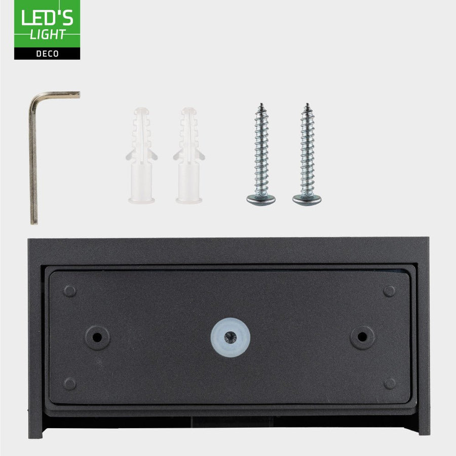 Lumo Recta Anthrazit – Wandleuchte ohne Leuchtmittel – ohne 2xG9 – IP65 - lidstore.shop