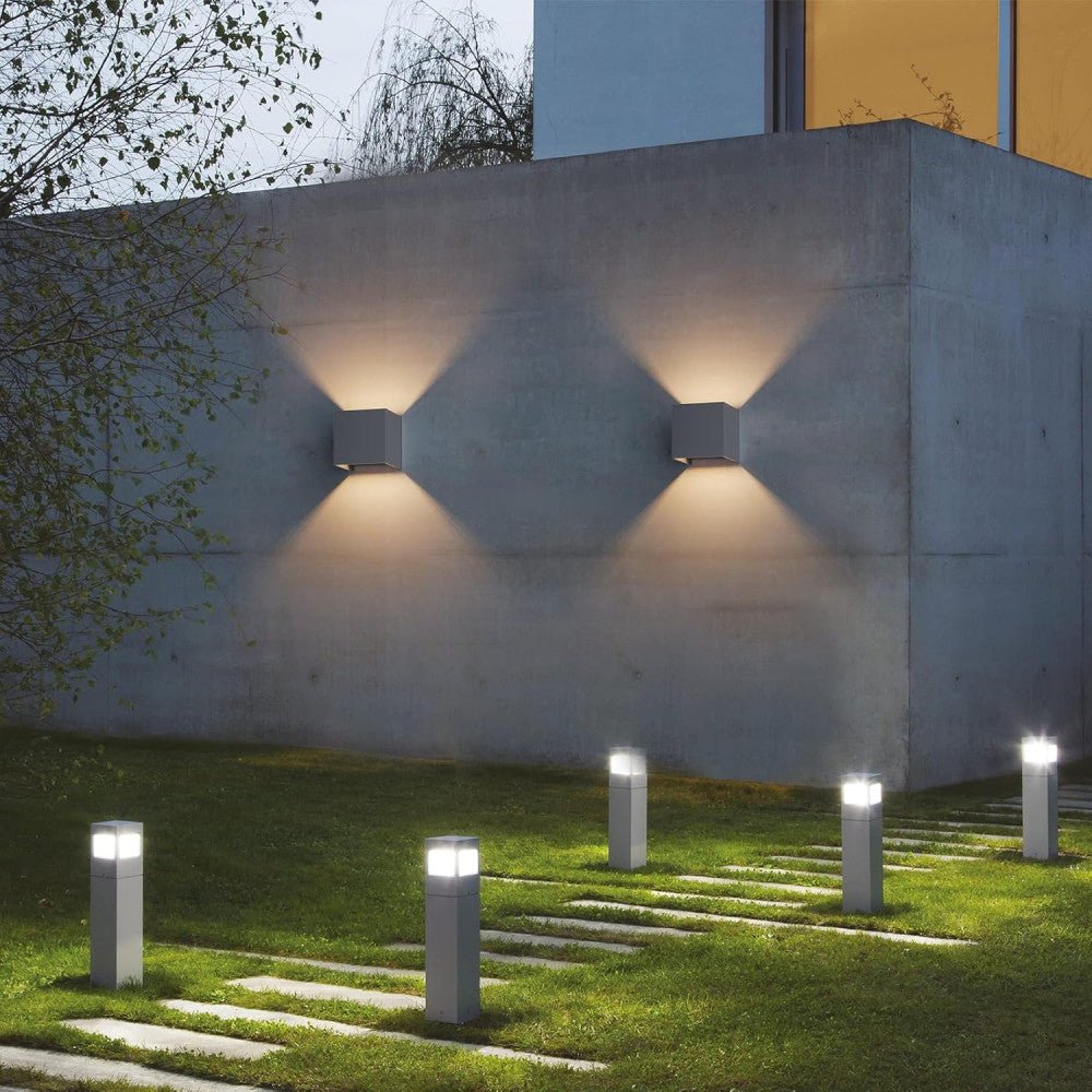 Lumo Recta Antraciet - Wandarmatuur zonder lichtbron - Excl 2xG9 - IP65 Wandlampen LED.nl