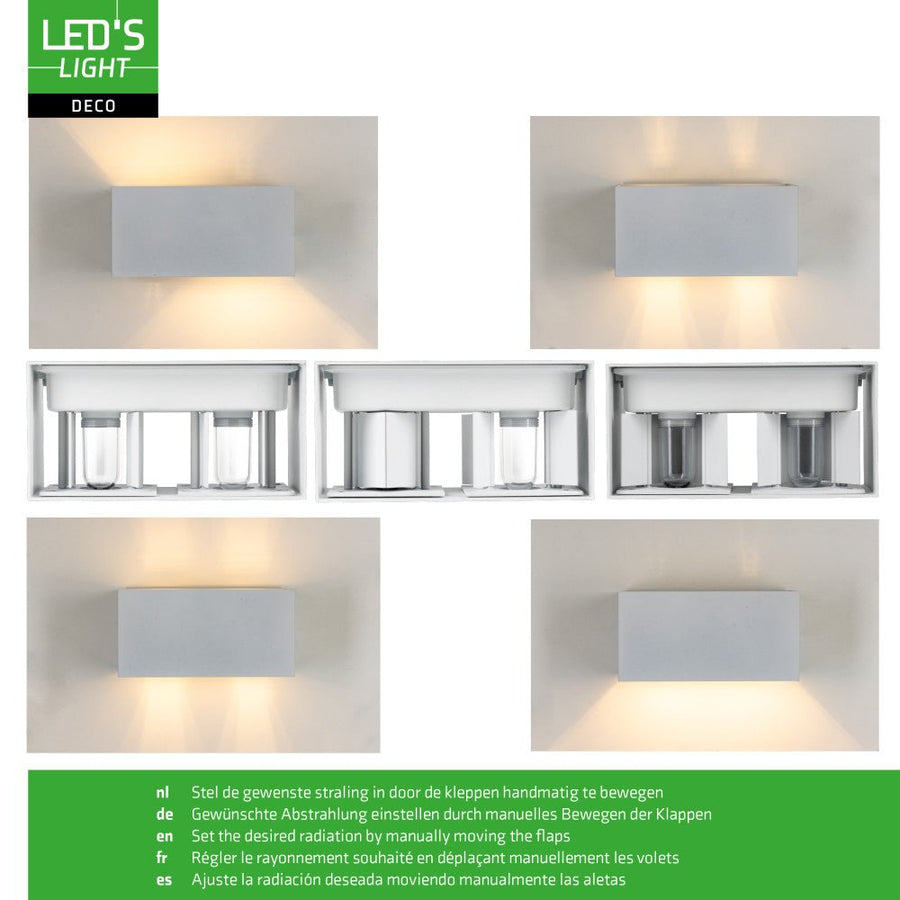Lumo Recta Weiß – Wandleuchte ohne Leuchtmittel – ohne 2xG9 – IP65 - lidstore.shop
