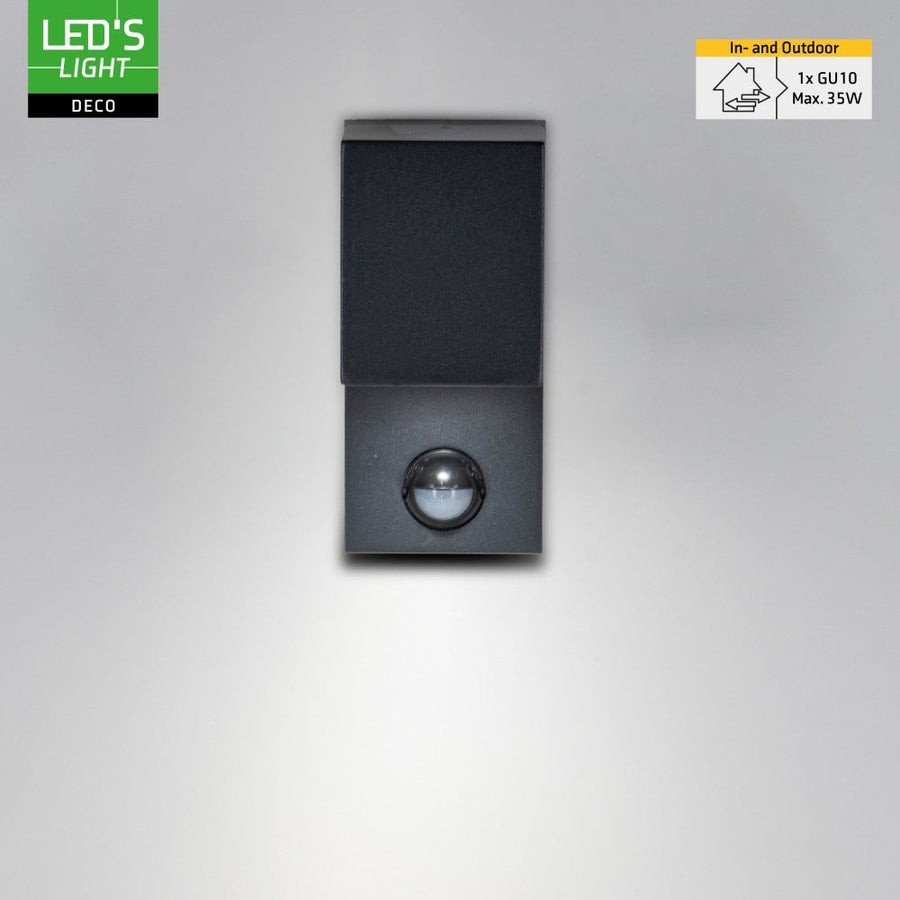 NØRD Abwärtssensor – Aluminium – 1xGU10 – Schwarz – IP44 - lidstore.shop