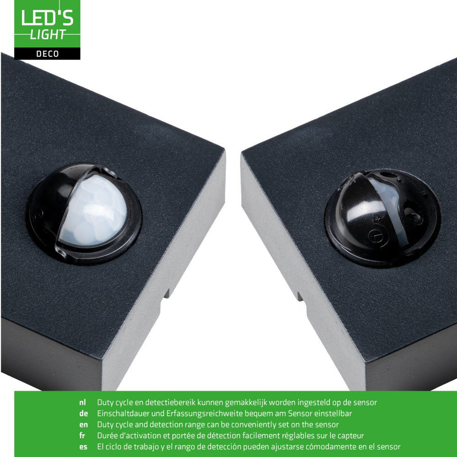 NØRD Auf- und Abwärtssensor – Aluminium – Wandleuchte – 2xGU10 – Schwarz - lidstore.shop