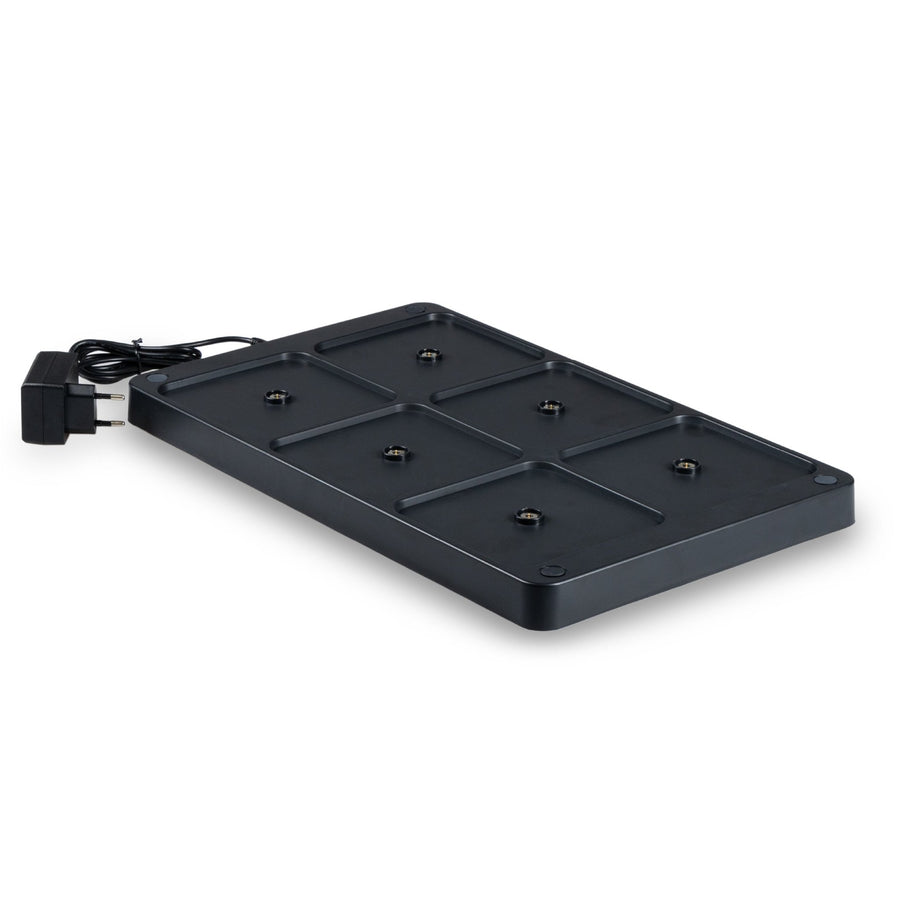 Ladestation für 6 wiederaufladbare LED-Tischlampen - Docking mit Netzteil - Schwarz - lidstore.shop