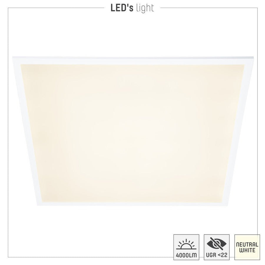 Panel - 40W 4000lm 4000K 595x595mm - Lifud Driver - Weiß - < 22 - lidstore.shop