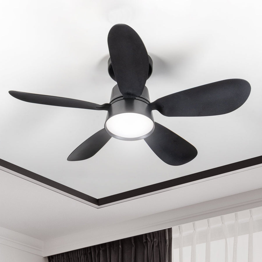 Plafondlamp met ventilator - 25W 1100lm 3000K/6500K Verwijderbare bladen Gemakkelijke installatie Plafondventilatoren LED.nl