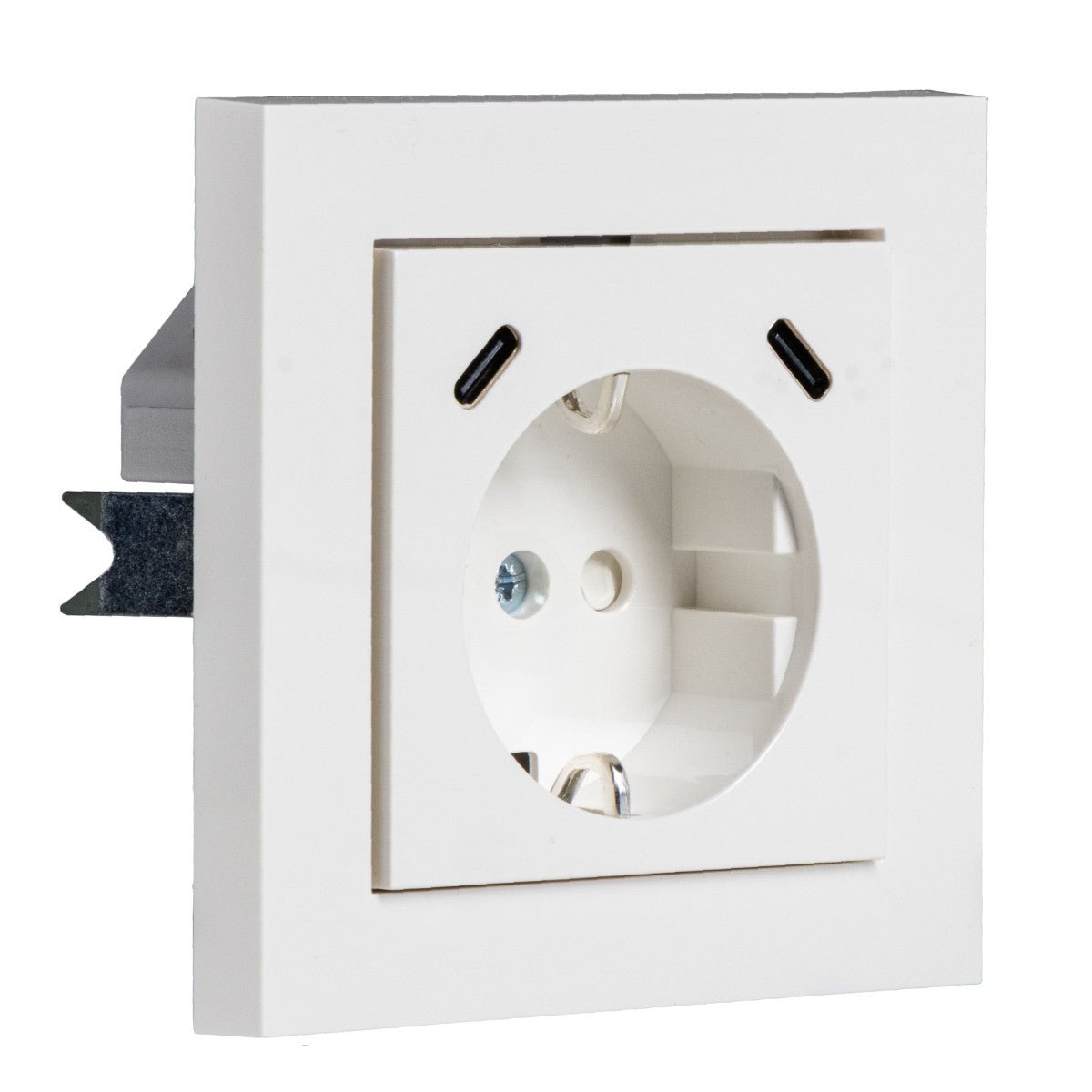 ProCharge USB-C wandcontactdoos inbouw met USB - 2 snelladers USB-C poorten - Universeel - Wit Stekkers LED.nl