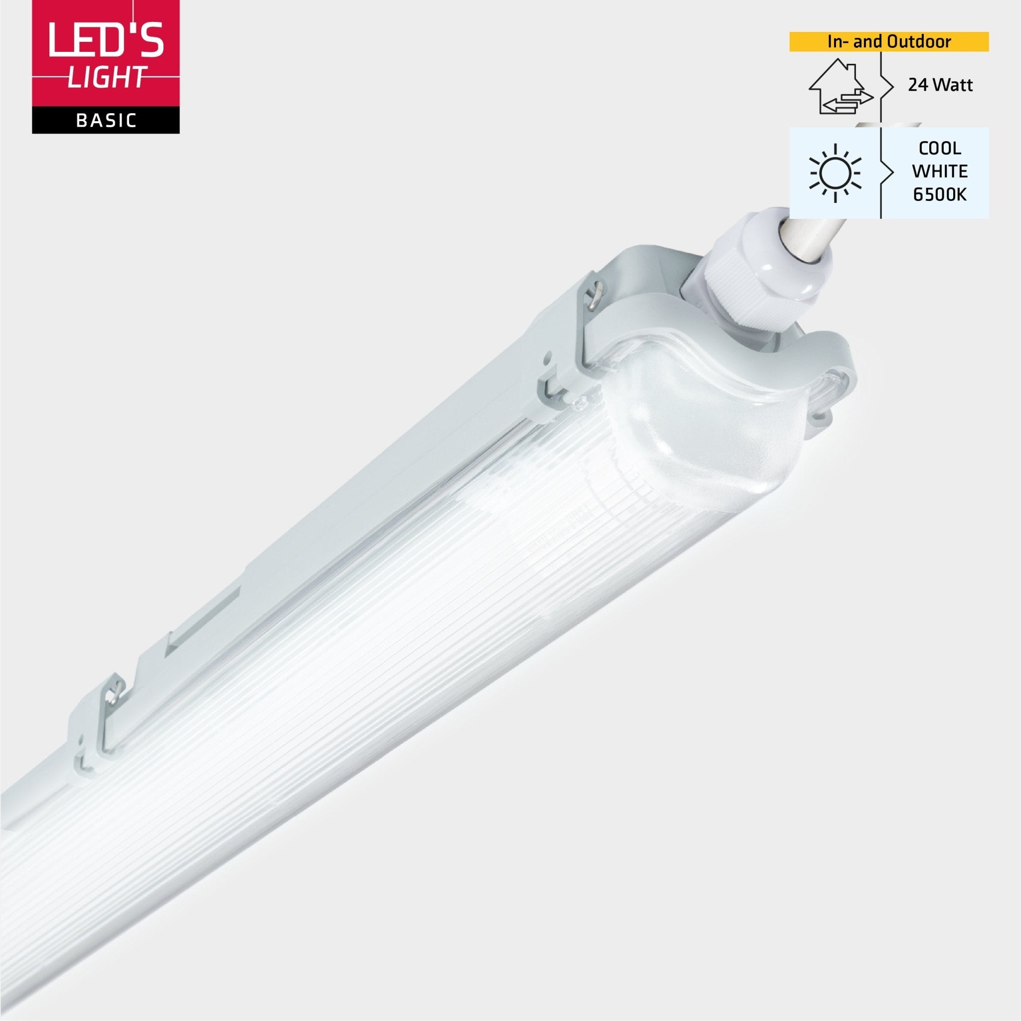 4 PACK - LED's Light LED TL 4 armaturen met lampen 150 cm - Koud wit licht 6500 K - Waterdicht - Complete set - 4 stuks TL verlichting LED.nl