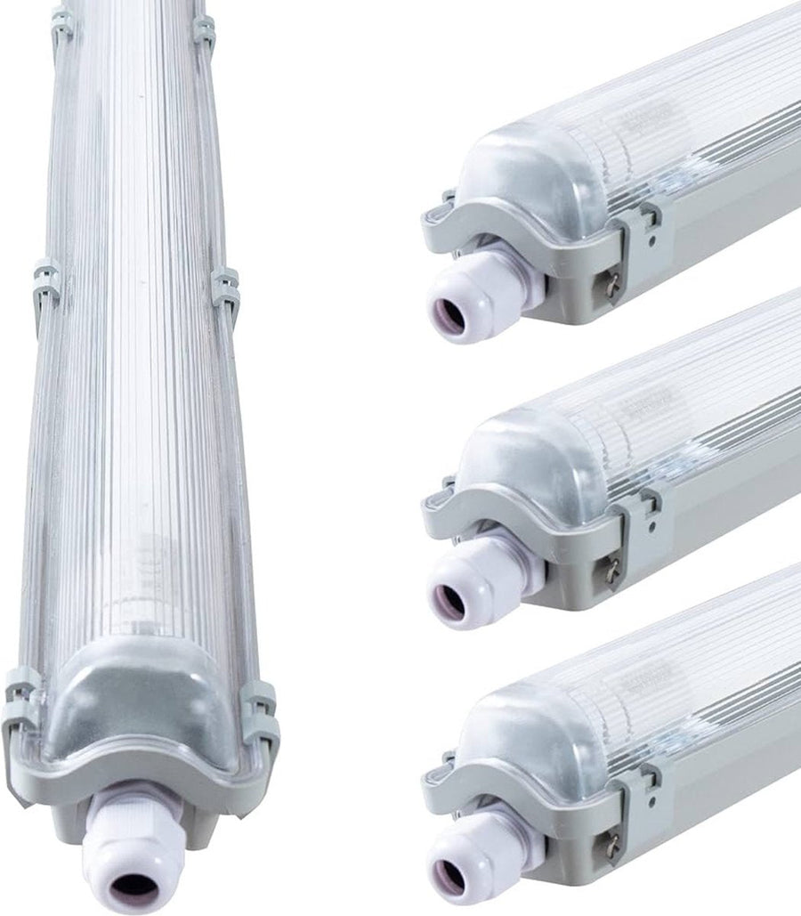 Proventa LED TL 4 fixtures with lamps 150 cm - Cold white light 6500 K - Waterproof - Complete set - 4 pieces - LED.nl
