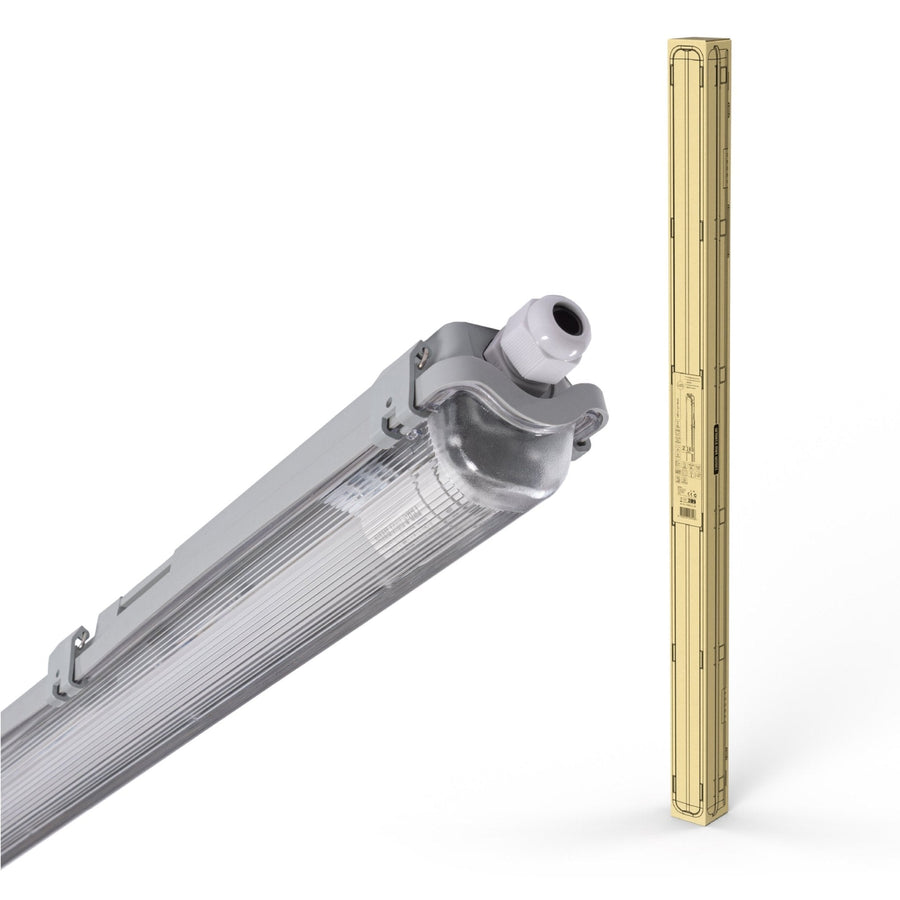 Proventa LED TL fixtures with lamps 120 cm - Cold white light 6500 K - Waterproof - Value pack - 8 pieces - LED.nl